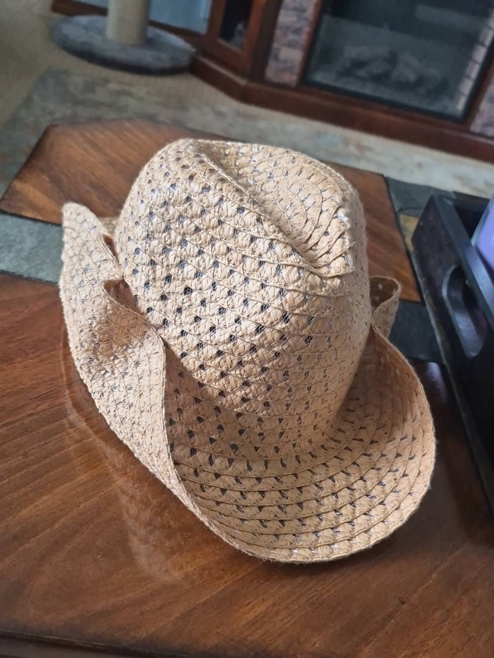 Straw Fedora Hat - Natural Tan